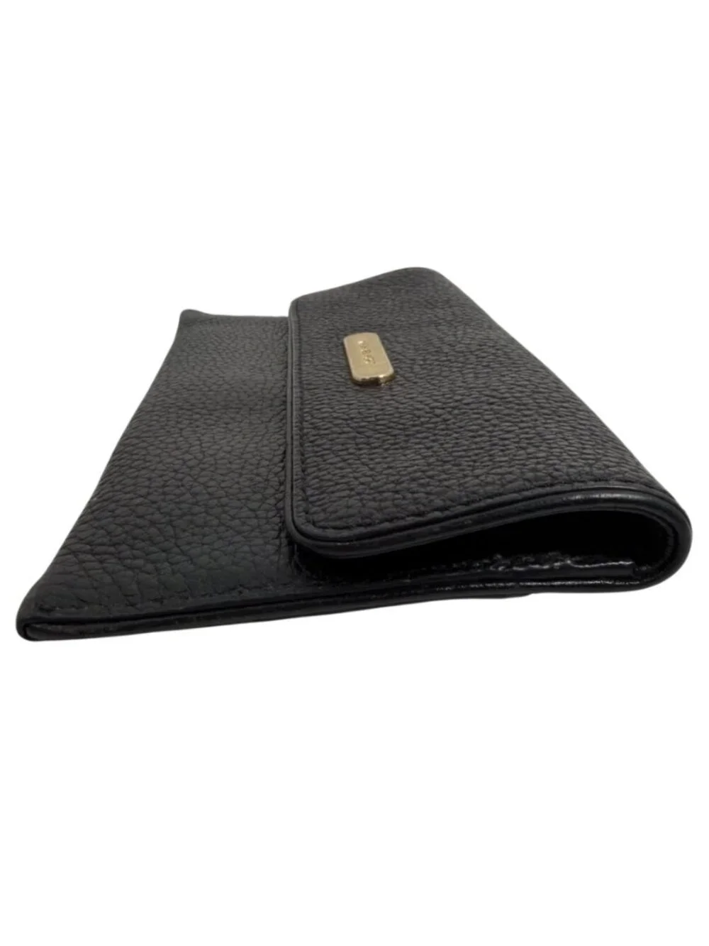 Michael Kors Bi-fold Black Leather Credit Card Bills Wallet Clutch, Snap Closure